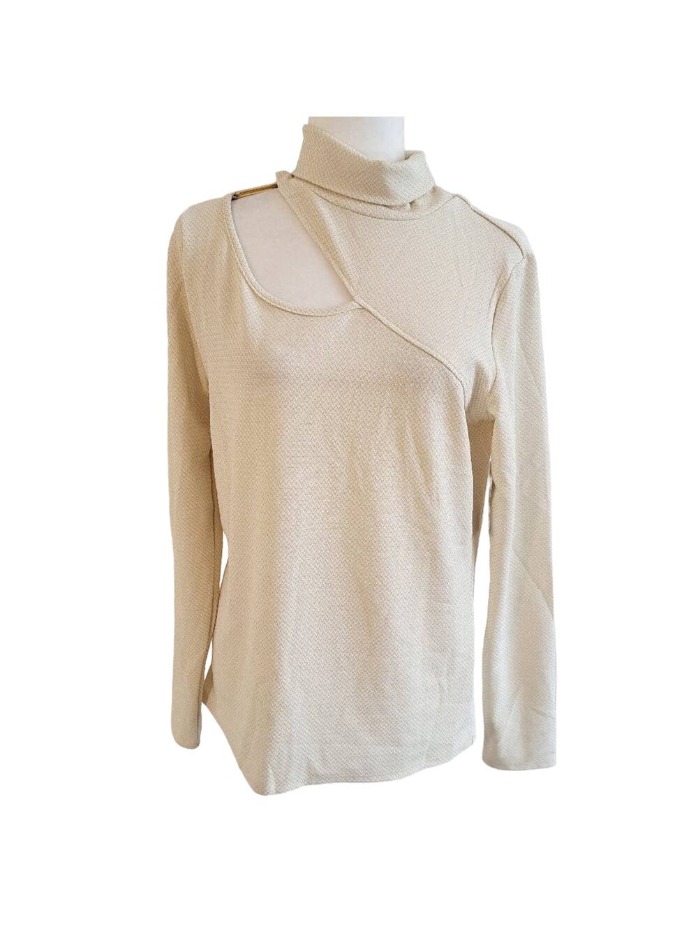 Willow Drive Cut Out Turtleneck Long Sleeve Top